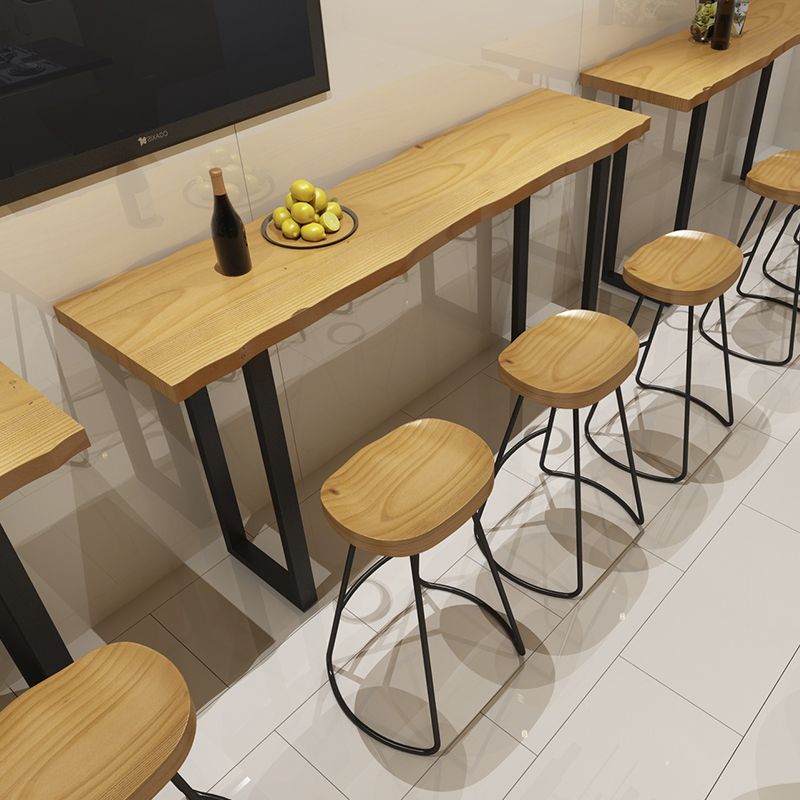 Modern Patio Bar Table Solid Wood Counter Height Dining Table Clearhalo 'Bar Furniture' 'Bar Tables' 'bar_tables' 'furn' 'furn_bar_tables' 'Furniture' 'Kitchen & Dining Furniture' 1200x1200_b87c7878-8601-42d5-a8ca-ba64c1e01162