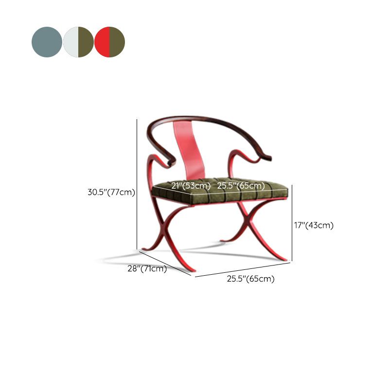 Leather Dining Chairs Nordic Style Open Back Arm Chair with Metal Base Clearhalo 'Dining Chairs' 'Dining Tables & Seating' 'dining_chair' 'furn' 'furn_dining_chair' 'Furniture' 'Kitchen & Dining Furniture' 1200x1200_b87c9f9f-140d-4d33-81b1-5e15bff680a4