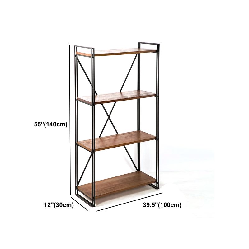 Industrial Style Bookshelf Open Shelf Solid Wood Bookcase for Home Office Clearhalo 'Bookcases' 'furn' 'furn_bookcases' 'Furniture' 'furniture_bookcases' 'kitchen' 'kitchen_bookcases' 'Living Room Furniture' 'Office Furniture' 1200x1200_b87d2c7d-7a3e-4dae-b68b-1246ed9003a6