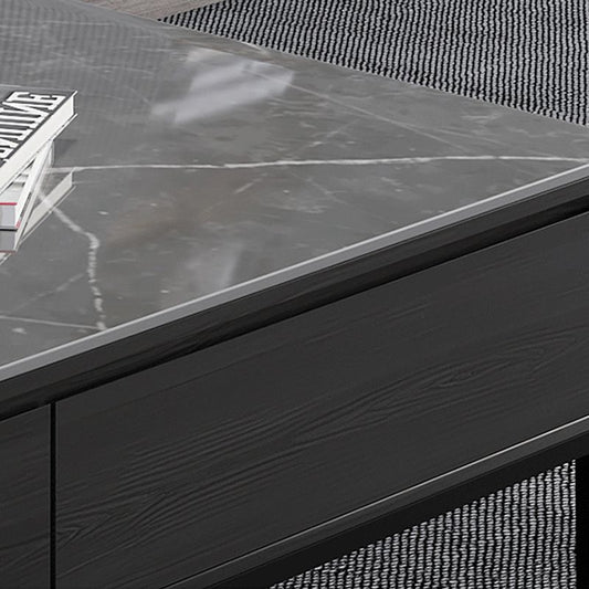 Mesa de café contemporánea de 16 "H Slate 4 patas Cóctel de café individual