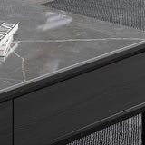 Mesa de café contemporánea de 16 "H Slate 4 patas Cóctel de café individual