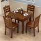 Table de salle à manger en bois massif marron Table de dinette contemporaine