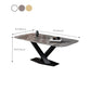 Industrial Style Sintered Stone Table Dining Rectangle Table with Metal Legs for Home Clearhalo 'Dining Tables & Seating' 'Dining Tables' 'dining_table' 'furn' 'furn_dining_table' 'Furniture' 'Kitchen & Dining Furniture' 1200x1200_b880e5f4-3325-4f17-9bca-0743870fc5c4