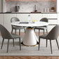 Glam 1/4/5/7 Pieces Scalable Dinette Set with White Sintered Stone Round Dining Table Set Clearhalo 'Dining Room Sets' 'Dining Tables & Seating' 'dining_room_set' 'furn' 'furn_dining_room_set' 'Furniture' 'furniture_dining_room_set' 'Kitchen & Dining Furniture' 1200x1200_b8819675-74a6-4b5d-9d52-714f893559ef