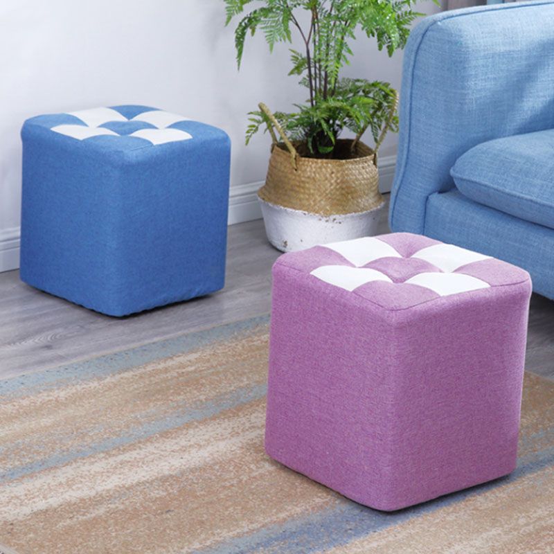 Modern Square Pouf Wooden Frame Cotton Pouf for Drawing Room Clearhalo 'furn' 'furn_ottomans_poufs' 'Furniture' 'Living Room Furniture' 'Ottomans & Poufs' 'ottomans_poufs' 1200x1200_b8830db7-ed7f-499f-ad38-77ed0134a30e