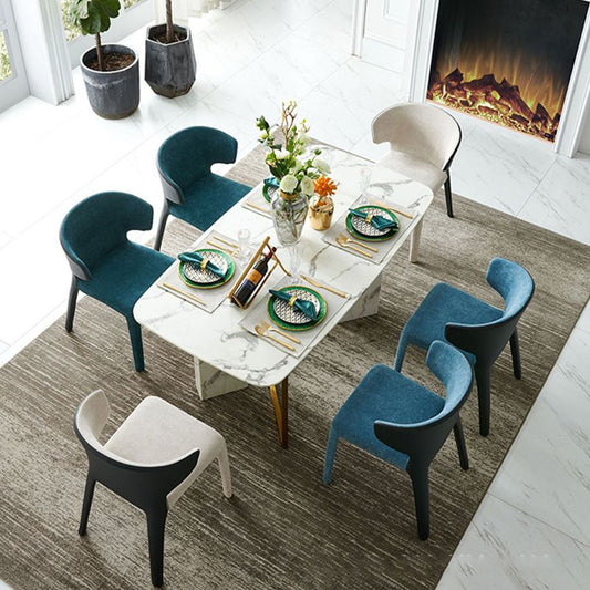 Contemporary Chair Dining Chairs with Metal Legs for Kitchen