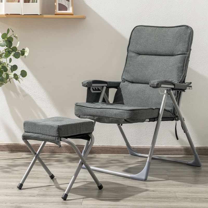Contemporary Metal Indoor Ergonimic Recliner Position Lock Standard Linen Blend Clearhalo 'Chairs & Seating' 'furn' 'furn_recliners' 'Furniture' 'Living Room Furniture' 'Recliners' 1200x1200_b883e813-200f-4a3f-a939-4f950c175746