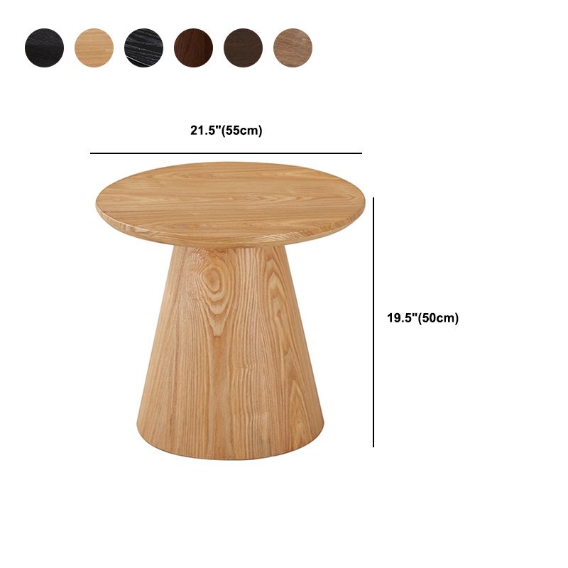 French Country Style Round Old Solid Wood Table with Pedestal Base Coffee Table