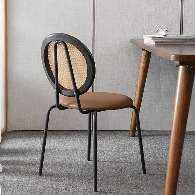 Contemporary Dining Side Chair PU Leather Stacking Side Chair Clearhalo 'Dining Chairs' 'Dining Tables & Seating' 'dining_chair' 'furn' 'furn_dining_chair' 'Furniture' 'Kitchen & Dining Furniture' 1200x1200_b88483f6-53b7-4477-b38c-7820c93d6725