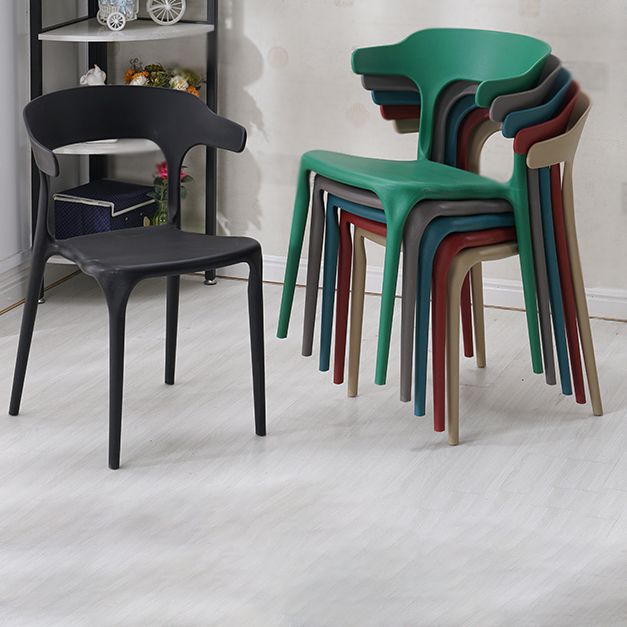 Contemporary Style Stackable Chair Open Back Kitchen Arm Chair with Plastic Legs Clearhalo 'Dining Chairs' 'Dining Tables & Seating' 'dining_chair' 'Furniture' 'furniture_dining_chair' 'Kitchen & Dining Furniture' 1200x1200_b884acf0-8814-4d12-ae38-a97e4041af30