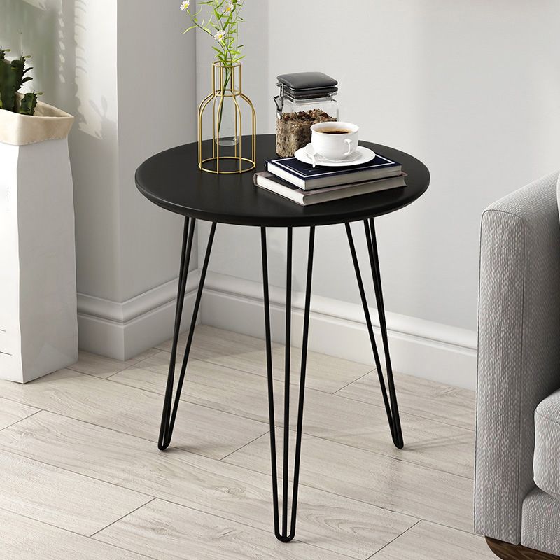 3 Legs Steel End Table Wood Round Side Table for Loving Room Clearhalo 'Coffee & Accent Tables' 'End & Side Tables' 'end_side_table' 'Furniture' 'furniture_end_side_table' 'Living Room Furniture' 1200x1200_b884e454-d4a0-49ec-bcac-1dfa03b90983