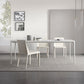 Modern White Stone Table 4 Legs Rectangle Dining Table for Kitchen Clearhalo 'Dining Tables & Seating' 'Dining Tables' 'dining_table' 'Furniture' 'furniture_dining_table' 'Kitchen & Dining Furniture' 'kitchen' 'kitchen_dining_table' 1200x1200_b886feba-e5ce-4868-89b3-2d2265b3e8cb