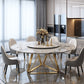 Marble Dining Table Simple Style Round Dining Site Table with Turntable Clearhalo ' dining_table' 'Dining Tables & Seating' 'Dining Tables' 'furn' 'furn_dining_table' 'Furniture' 'furniture_dining_table' 'Kitchen & Dining Furniture' 'kitchen&dining_furn' 'kitchen' 'kitchen_dining_table' 1200x1200_b887287e-5f7f-4952-8df8-364bc81702ce