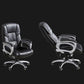 Chaise de direction moderne à bras rembourrés, chaise de direction noire pour bureau