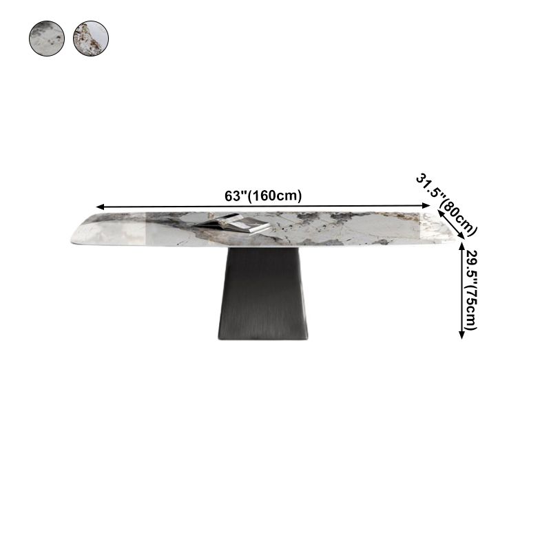 Rectangle Contemporary Dining Room Table White Sintered Stone Table with Pedestal Base Clearhalo ' dining_table' 'Dining Tables & Seating' 'Dining Tables' 'furn' 'furn_dining_table' 'Furniture' 'furniture_dining_table' 'Kitchen & Dining Furniture' 'kitchen&dining_furn' 'kitchen' 'kitchen_dining_table' 1200x1200_b888d72b-13ae-4e9c-994e-c737867ad0b1