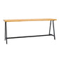Dining Room Rectangle Wood Top Counter Table Metal Black Legs Industrial Bar Table Clearhalo 'Bar Furniture' 'Bar Tables' 'bar_tables' 'furn' 'furn_bar_tables' 'Furniture' 'furniture_bar_tables' 'Kitchen & Dining Furniture' 1200x1200_b889a992-6271-4add-abe5-3533ffad3140