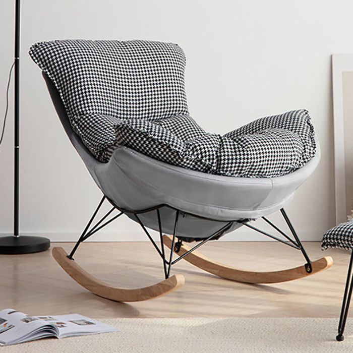 Modern Rocking Chair Solid Color Indoor Rocker Chair with Dark Legs Clearhalo 'Chairs & Seating' 'furn' 'furn_rocking_chairs' 'Furniture' 'Living Room Furniture' 'Rocking Chairs' 'rocking_chairs' 1200x1200_b88a6b3f-e76f-417f-b474-5d661845aebd