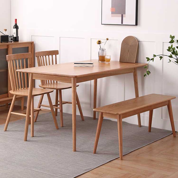 Solid Wood 4 Legs Dining Site Table Contemporary Dinette Table for Home Kitchen Clearhalo ' dining_table' 'Dining Tables & Seating' 'Dining Tables' 'furn' 'furn_dining_table' 'Furniture' 'furniture_dining_table' 'Kitchen & Dining Furniture' 'kitchen&dining_furn' 'kitchen' 'kitchen_dining_table' 1200x1200_b88b3481-e4f3-415d-b01a-447b3f69a5cc