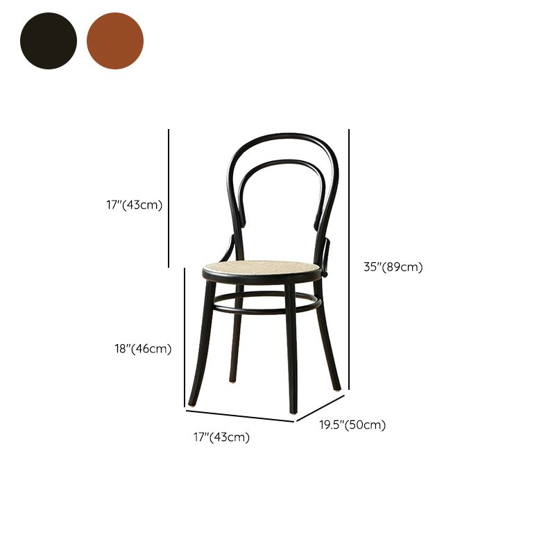 Industrial Style Side Chair Wooden Dining Chair for Living Room