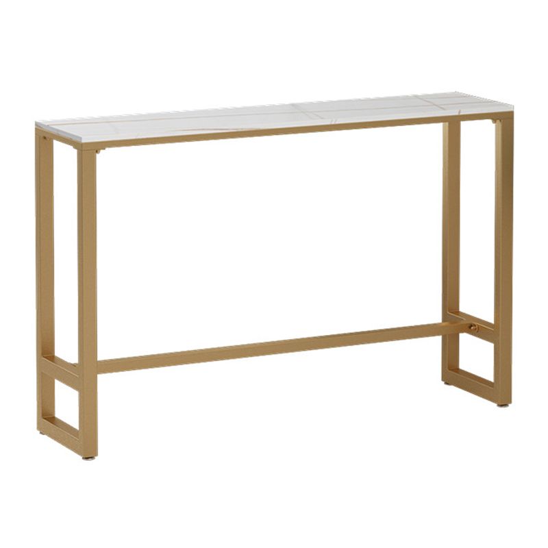 Glam Pub Height Dining Table Stone Top Pub Table for Living Room