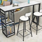 Faux Marble Top Table Glam Bar Height Pub Table with 2 Shelves Clearhalo 'Bar Furniture' 'Bar Tables' 'bar_tables' 'furn' 'furn_bar_tables' 'Furniture' 'Kitchen & Dining Furniture' 1200x1200_b88df049-03da-4df0-b062-cf4c625f5d37