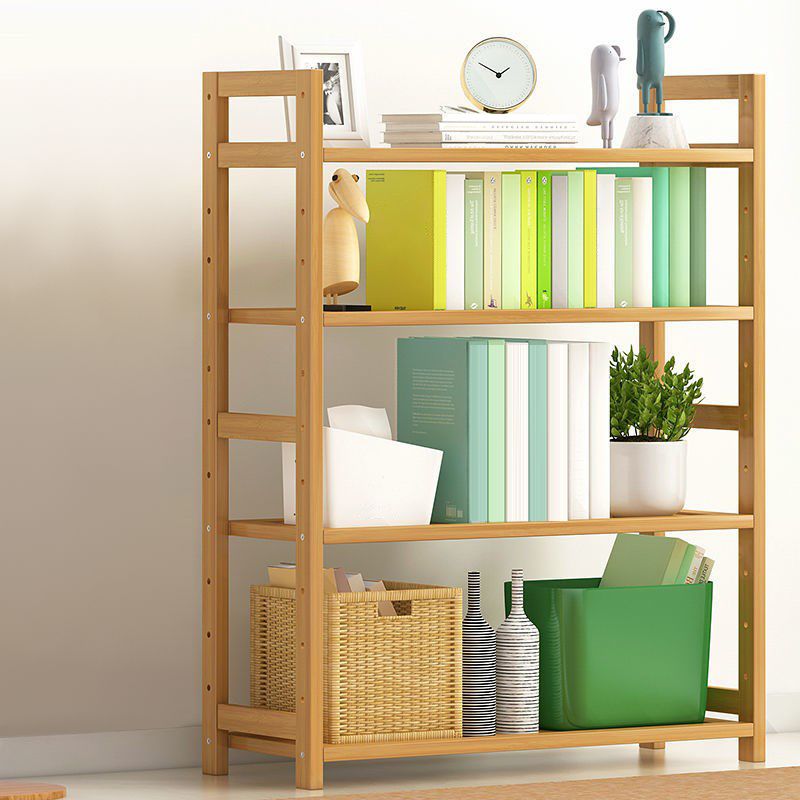 現代のソリッド竹の本棚、あらゆる部屋の幾何学的な本棚、10 "w