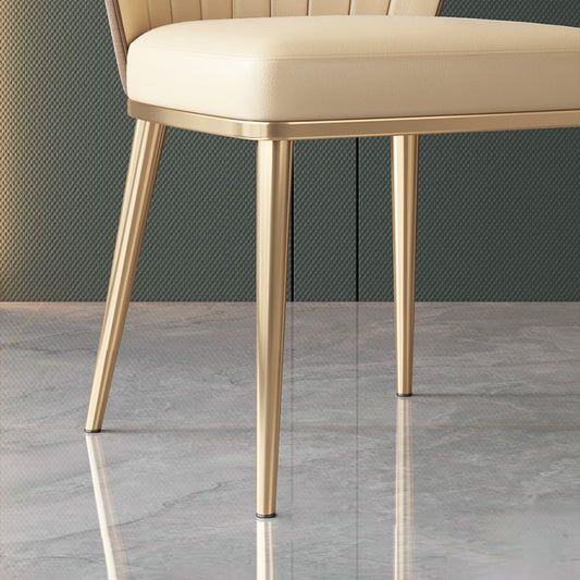 Chaise latéral de style nordique en métal de base en or