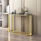 31.5" Tall Glam Console Table 1-shelf Marble Accent Table for Hall Clearhalo 'Console Tables' 'console_tables' 'Entry & Mudroom Furniture' 'furn' 'furn_console_tables' 'Furniture' 1200x1200_b8911204-9581-48bc-b744-81cf255c38a3
