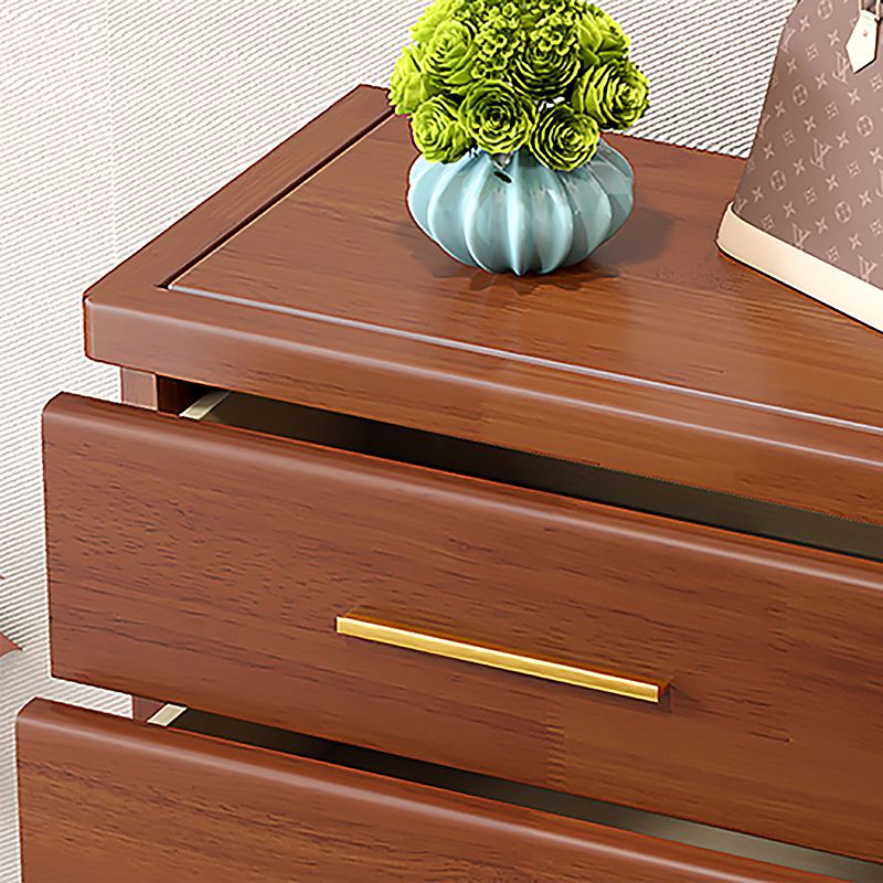 Cocina de madera de goma contemporánea 39.3 "H Cofre de lencería vertical para dormitorio