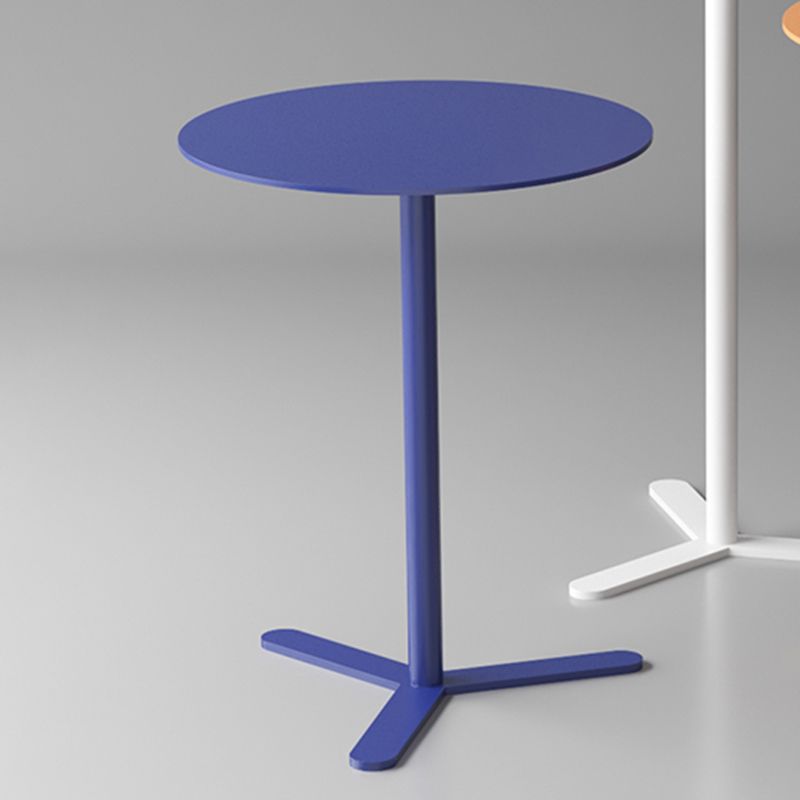 Mid-Century Metal Side End Table Pedestal Corner Table for Living Room