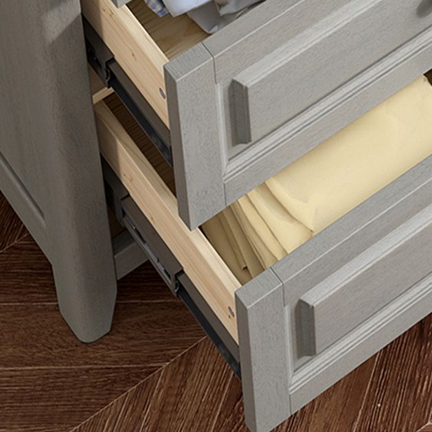 Contemporary Rubberwood Storage Cabinet with Drawers in Gray Clearhalo 'Cabinets & Chests' 'cabinets_chests' 'furn' 'furn_cabinets_chests' 'Furniture' 'Living Room Furniture' 1200x1200_b8940cb7-c16e-45e1-a66e-3a2649d708cb