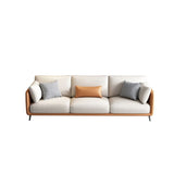 Faux Leather Stain Resistant Contemporary Standard Sofa in Orange and Beige Clearhalo 'furn' 'furn_sofas' 'Furniture' 'Living Room Furniture' 'Sofa' 'sofas' 1200x1200_b89459ba-2084-4dc7-a417-24626ce5ae80