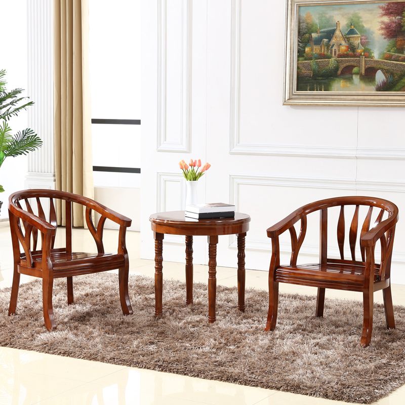 Sedia da pranzo in stile tradizionale sedia a braccio sala da pranzo in legno per hotel