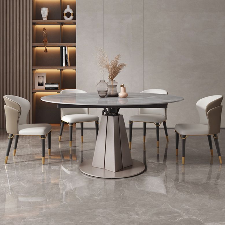 Glam 1/5/7 Pieces Dining Set Rectangular Sintered Stone Dining Table Set Clearhalo 'Dining Room Sets' 'Dining Tables & Seating' 'dining_room_set' 'furn' 'furn_dining_room_set' 'Furniture' 'furniture_dining_room_set' 'Kitchen & Dining Furniture' 1200x1200_b896afaf-d9bc-4a53-8abe-360a4acc4539
