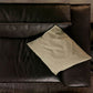 30"H Contemporary Seating Square Arm Pillows Gray Leather Sofa