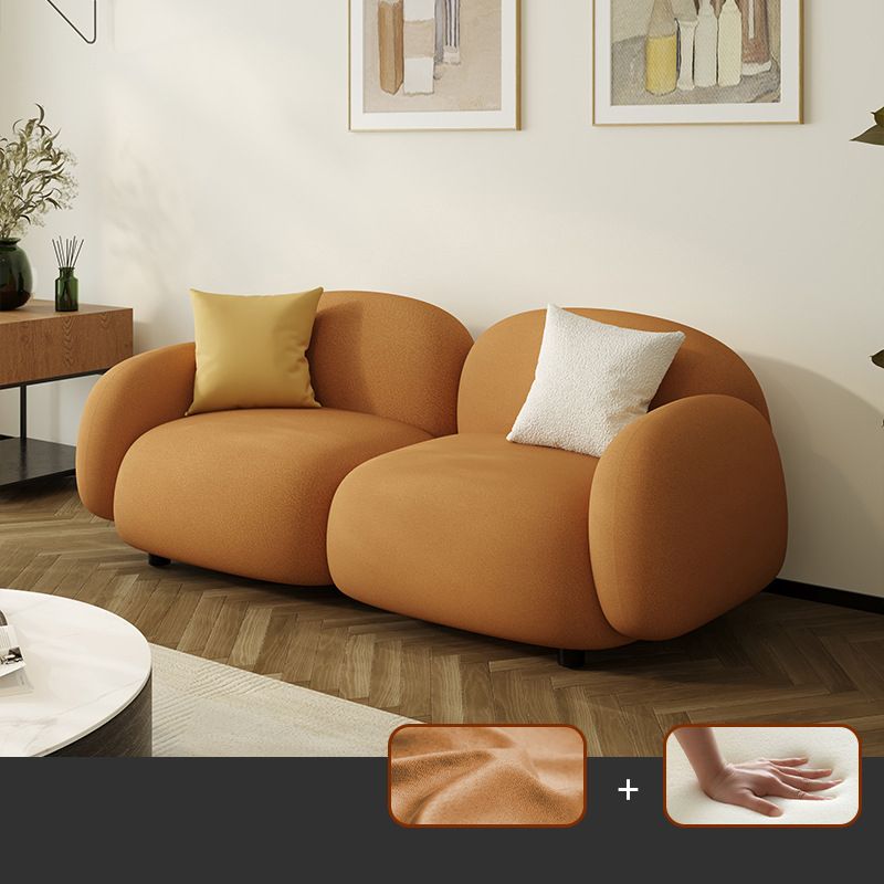 Contemporary Standard Settee with Tight Back Sofa and Black Base