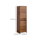 Mid Century Modern  Rectangle Cabinet Brown Accent Cabinet with Doors in Solid Wood