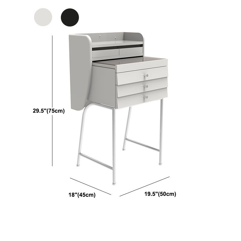 Zeitgenössischer Waschtisch Schminktisch Glass Top Eitelkeit Make -up -Tisch Set