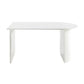 White Dinette Table with Pine Wood Base Modern Free Form Dining Table Clearhalo 'Dining Tables & Seating' 'Dining Tables' 'dining_table' 'furn' 'furn_dining_table' 'Furniture' 'Kitchen & Dining Furniture' 1200x1200_b8994335-8f40-4f9c-ad90-19ab2475c609