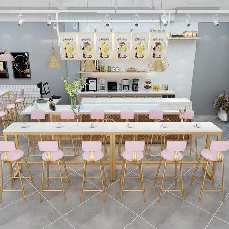 Table de pub à hauteur de bar Recage contemporain Rectangle de comptoir intérieur Table à vin