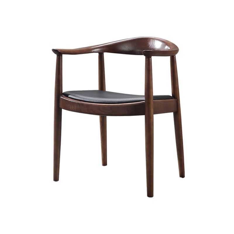 Traditional Wood Dining Arm Chair PU Leather Side Chair for Restaurant Use Clearhalo ' kitchen&dining_furn' 'Dining Chairs' 'Dining Tables & Seating' 'dining_chair' 'furn' 'furn_dining_chair' 'Furniture' 'furniture_dining_chair' 'Kitchen & Dining Furniture' 'kitchen' 1200x1200_b89bbf47-0851-459f-9d23-99ff601f89f1