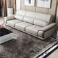 Nordic Style Sofa Bed Leather in Beige/grey/beige Cushioned Back Sofa