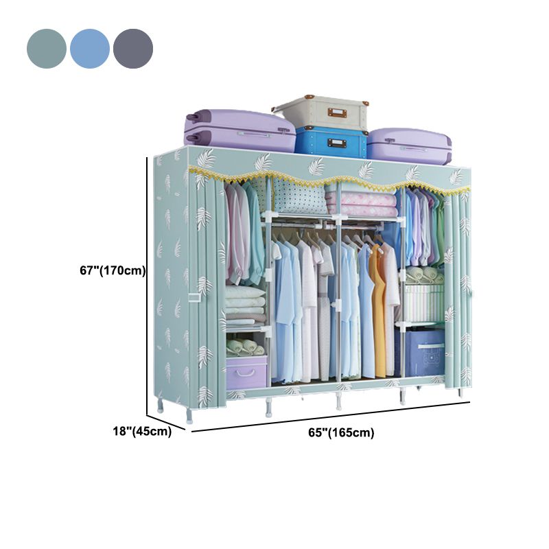Contemporary Style Wardrobe Metal Wardrobe Closet with 1-Door Clearhalo 'Armoires & Wardrobes' 'armoires_wardrobes' 'Bedroom Furniture' 'furn' 'furn_armoires_wardrobes' 'Furniture' 1200x1200_b89cec03-d4c5-4c38-8e45-adbecc0732f5