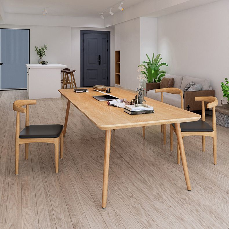 Simplicity Rectangle Dining Room Table Pine Solid Wood Table with 4 Legs Clearhalo ' dining_table' 'Dining Tables & Seating' 'Dining Tables' 'furn' 'furn_dining_table' 'Furniture' 'furniture_dining_table' 'Kitchen & Dining Furniture' 'kitchen&dining_furn' 'kitchen' 'kitchen_dining_table' 1200x1200_b89d4b72-de74-4053-b985-3787758cb1a9