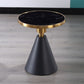 21.6" Tall Pedestal End Table, Glossy Marble Top Round End Table Clearhalo 'Coffee & Accent Tables' 'End & Side Tables' 'end_side_tables' 'furn' 'furn_end_side_tables' 'Furniture' 'Living Room Furniture' 1200x1200_b89da30f-ac8c-4ba0-a4c7-5fc031e875f4