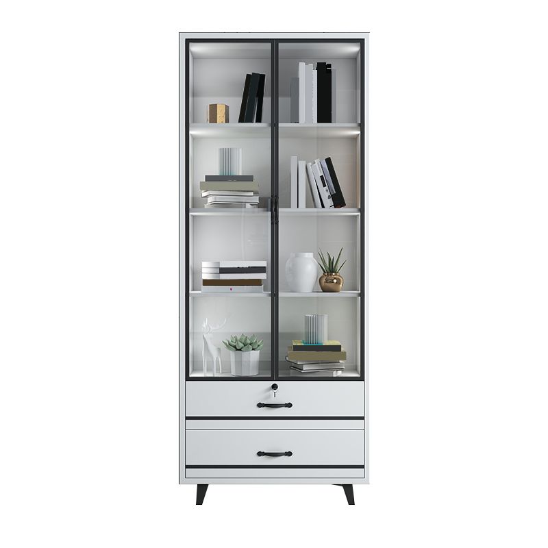 82.68"H Bookcase Contemporary Style Bookshelf With Doors for Office Home Clearhalo 'Bookcases' 'furn' 'furn_bookcases' 'Furniture' 'furniture_bookcases' 'Office Furniture' 1200x1200_b89dbfee-359b-47ee-af3a-67df283a6501