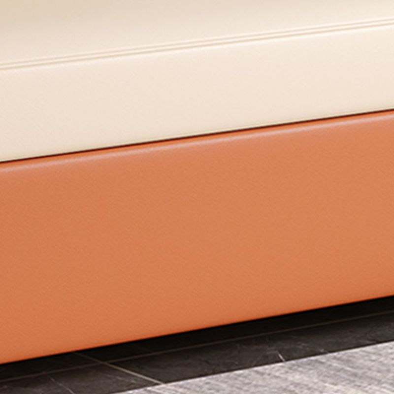 Faux lederen vierkante arm bank bed kleurbestendige converteerbare bank