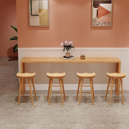 Nordic Style Dining Rectangle Table Wooden Bar Counter Table for Kitchen Clearhalo 'Bar Furniture' 'Bar Tables' 'bar_tables' 'furn' 'furn_bar_tables' 'Furniture' 'furniture_bar_tables' 'Kitchen & Dining Furniture' 1200x1200_b89fe1d2-4abb-4675-bf09-72759079ee01