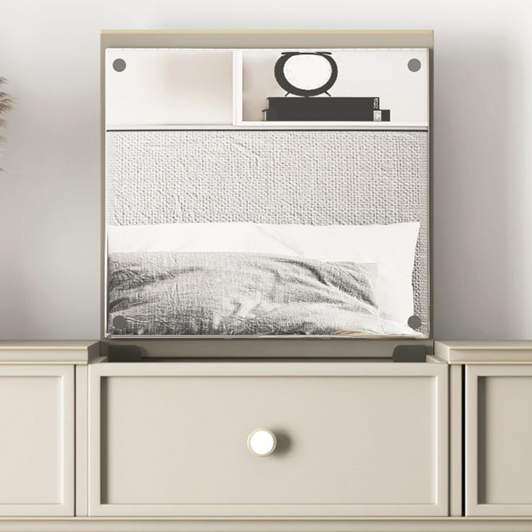 Make-up Vanity Mirrored Wood Dressing Table Padded Stool Set Clearhalo 'Bedroom Furniture' 'furn' 'furn_makeup_vanities' 'Furniture' 'Makeup Vanities' 'makeup_vanities' 1200x1200_b8a08c24-df02-41ca-a3cb-d4998a2fe4aa