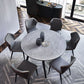 Sintered Stone Extendable Round Dining Table Modern Adjustable Table with Metal 4 Legs Clearhalo ' dining_table' 'Dining Tables & Seating' 'Dining Tables' 'furn' 'furn_dining_table' 'Furniture' 'furniture_dining_table' 'Kitchen & Dining Furniture' 'kitchen&dining_furn' 'kitchen' 'kitchen_dining_table' 1200x1200_b8a1cb0e-205b-49af-bfec-96ac77b7f5bf